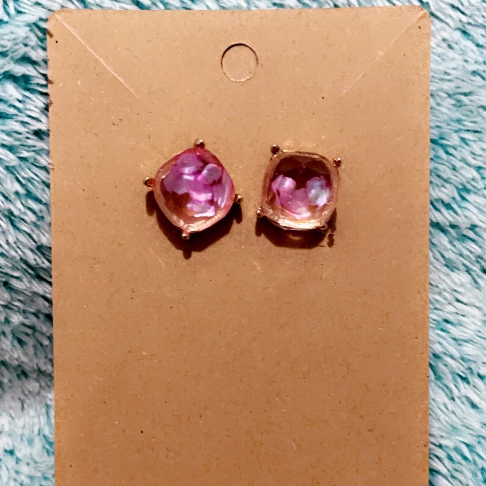Iridescent Pink Studs